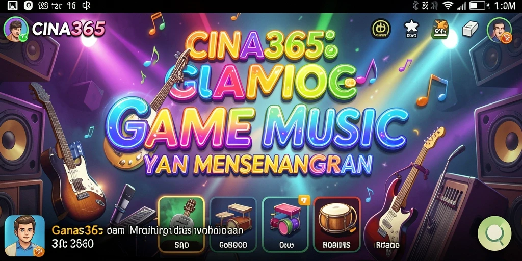 Screenshot CINA365 menampilkan gameplay musik yang seru dan interaktif.