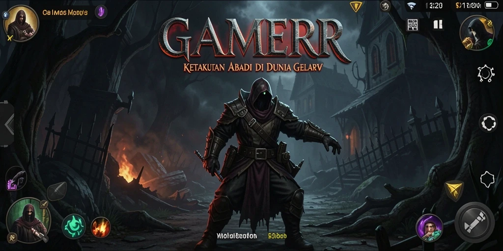 Screenshot menampilkan gameplay intens penuh ketegangan dan hantu.