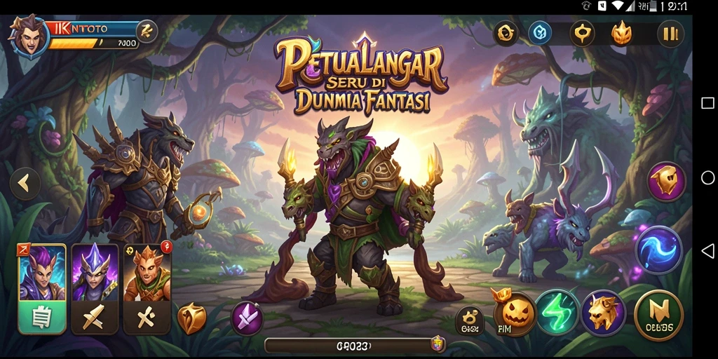 Tangkapan layar gameplay IKNTOTO menampilkan eksplorasi dunia yang menakjubkan.