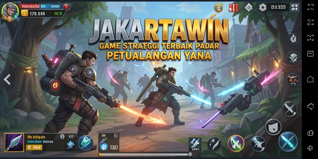 Tampilan gameplay mendebarkan di JAKARTAWIN dengan berbagai strategi.