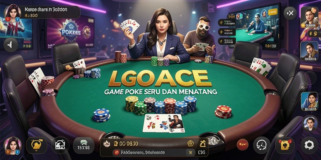 Tangkapan layar gameplay seru Poker di LGOACE.