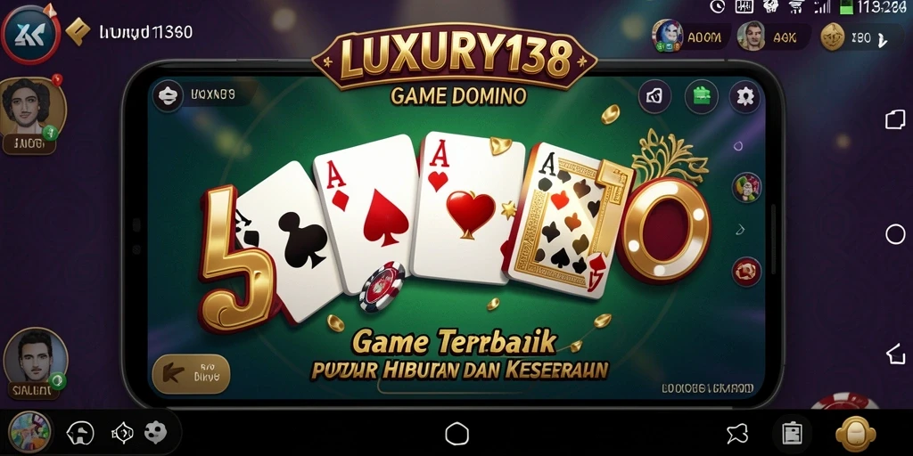 Tampilan gameplay seru di LUXURY138 dengan dominasi Domino.