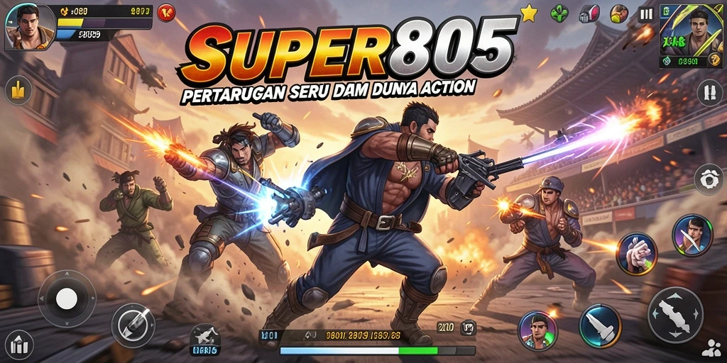 Tampak aksi seru dari gameplay SUPER805 yang memukau.