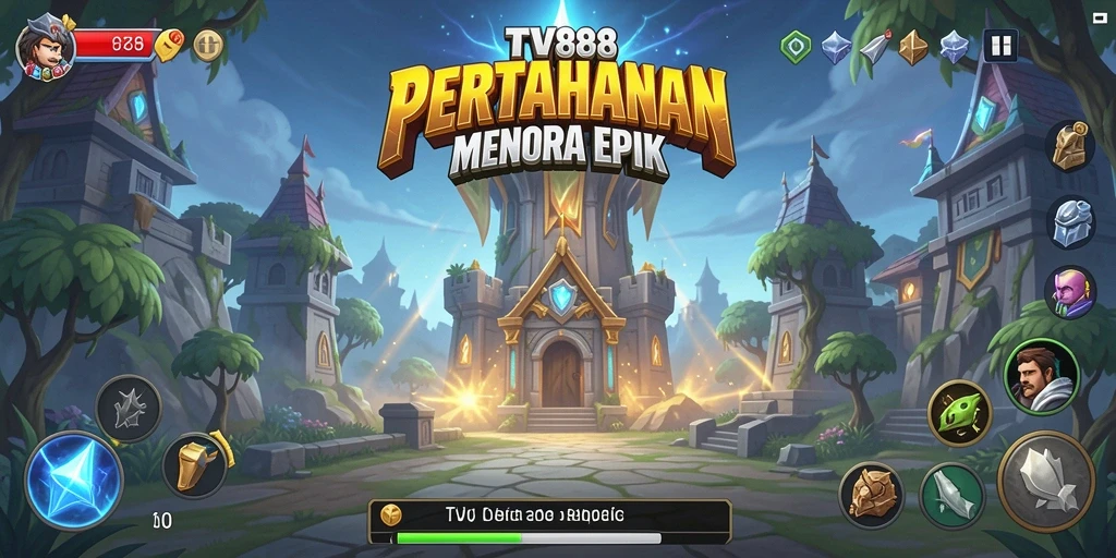 Tampilan gameplay Tower Defense yang mendebarkan dan strategis.